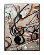 In Harmony Textured Abstract Musical Treble Clef Motif Art