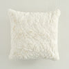 In Harmony 18 x 18" Faux Fur Cushion - White