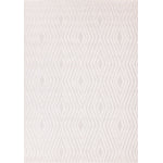 Seraphina 6'7" x 9'6" Diamond Trellis Design Area Rug - White