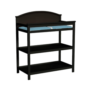 Delia Changer with Shelves and Pad - Black