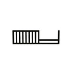 Delia Cottage Crib and Toddler Rail - Black