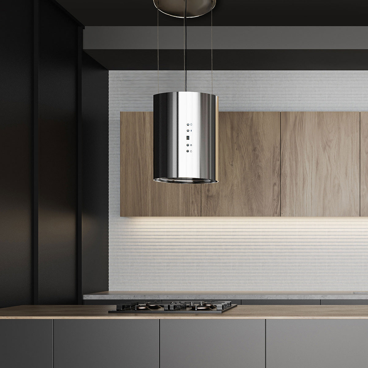 VICTORY Stainless Steel 600 CFM Ductless Island Range Hood - Jupiter