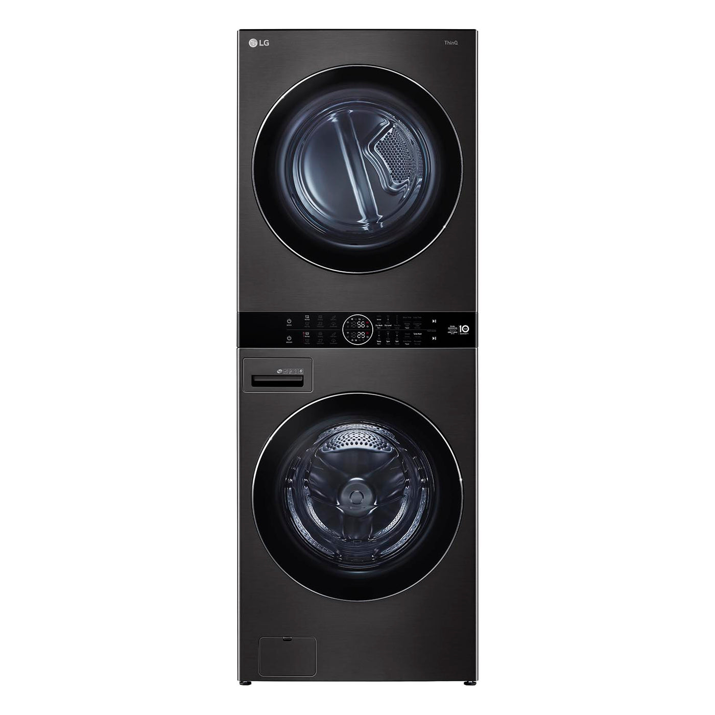 LG Black Stainless Steel Wash Tower™ 5.2 Cu. Ft. Front Load Washer and 7.4 Cu. Ft. Heat Pump Ventless Dryer - WKHC202HBA