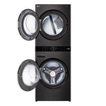 LG Black Stainless Steel Wash Tower™ 5.2 Cu. Ft. Front Load Washer and 7.4 Cu. Ft. Heat Pump Ventless Dryer - WKHC202HBA