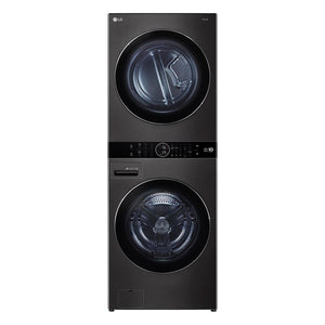 LG Black Stainless Steel Wash Tower™ 5.2 Cu. Ft. Front Load Washer and 7.4 Cu. Ft. Heat Pump Ventless Dryer - WKHC202HBA