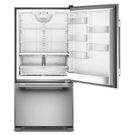 KitchenAid 33" 22 Cu. Ft. PrintShield Stainless Steel Bottom Mount Refrigerator - KRBR133SPS