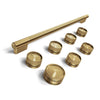KitchenAid Brass Handle and Knob Hardware Accessory Kit for 36" Commercial-Style Dual Fuel Range - W11774730