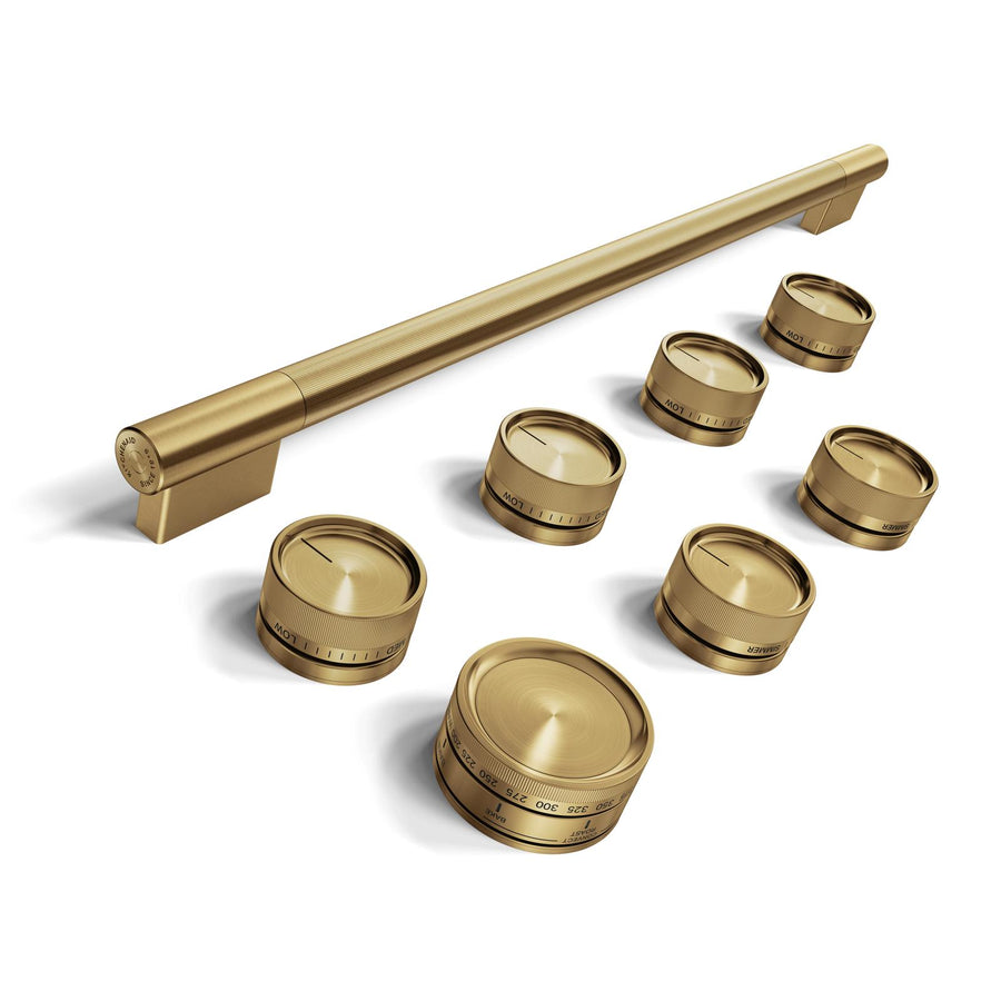 KitchenAid Brass Handle and Knob Hardware Accessory Kit for 36" Commercial-Style Dual Fuel Range - W11774730