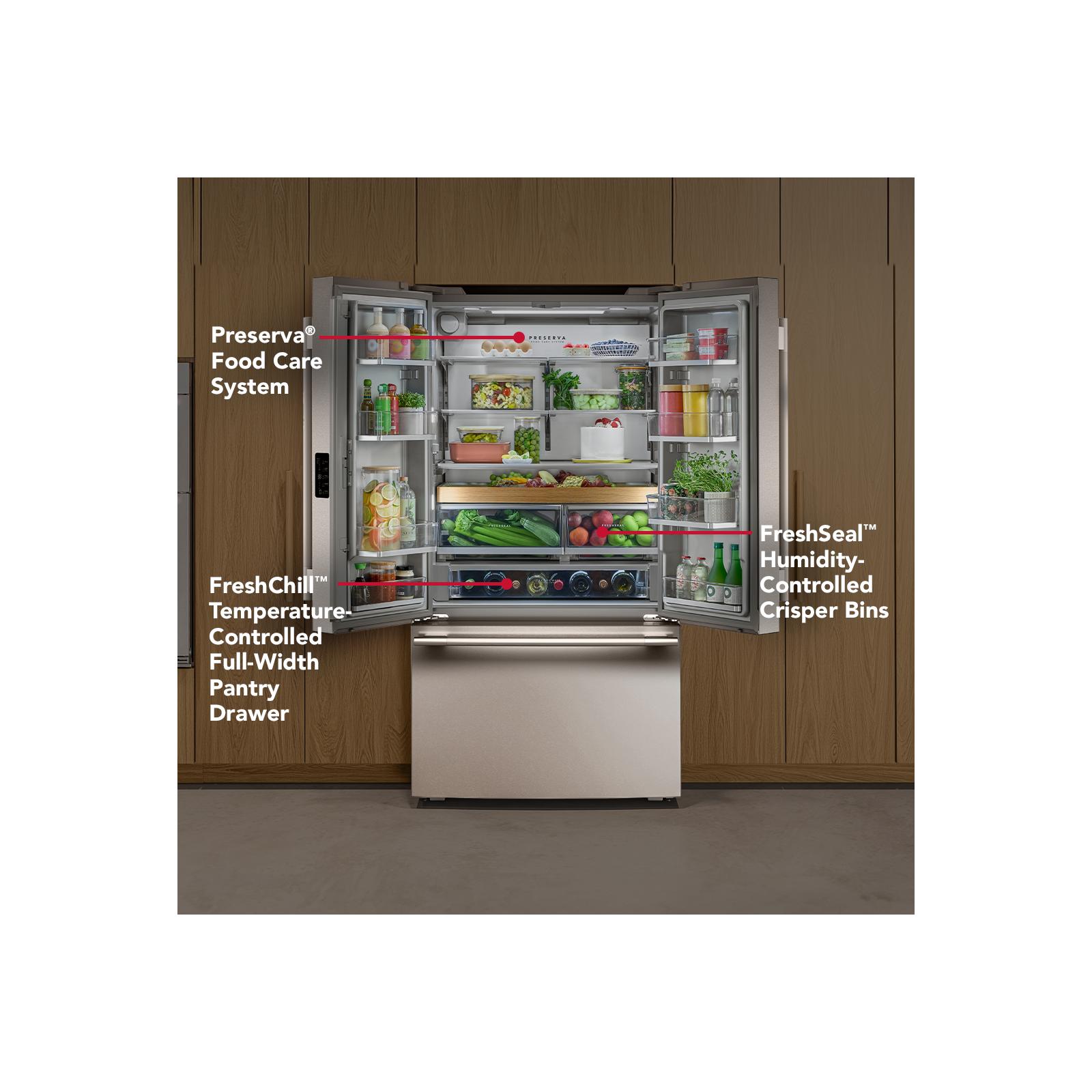 KitchenAid 36" 24.0 Cu. Ft. Black Ore Counter-Depth French Door Refrigerator - KRFC236SBE