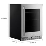 KitchenAid 24" 5.2 Cu. Ft. PrintShield Stainless Steel Undercounter Refrigerator - KURR524SPS