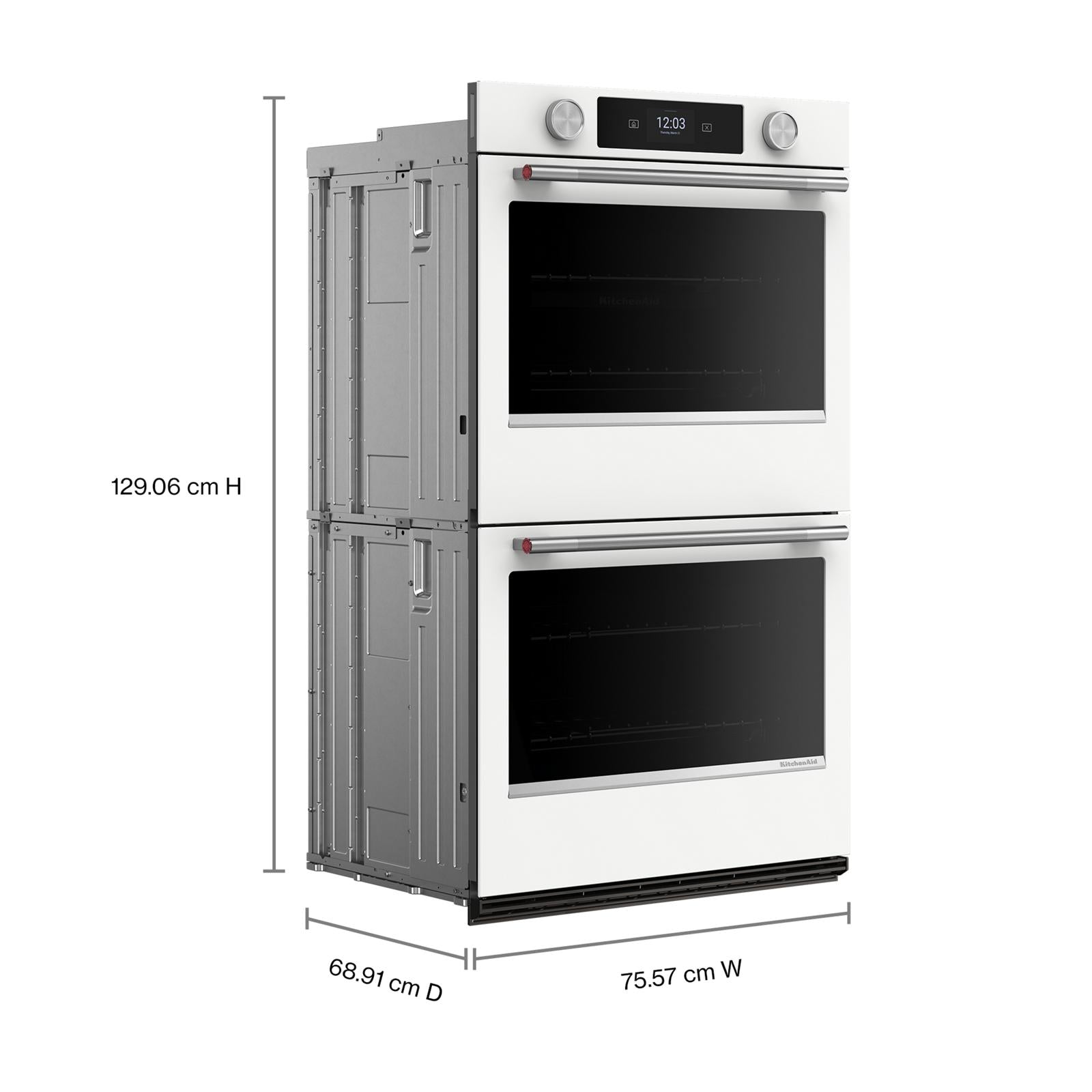 KitchenAid White 30" Double Wall Oven (10 cu ft) - KOED730SWH