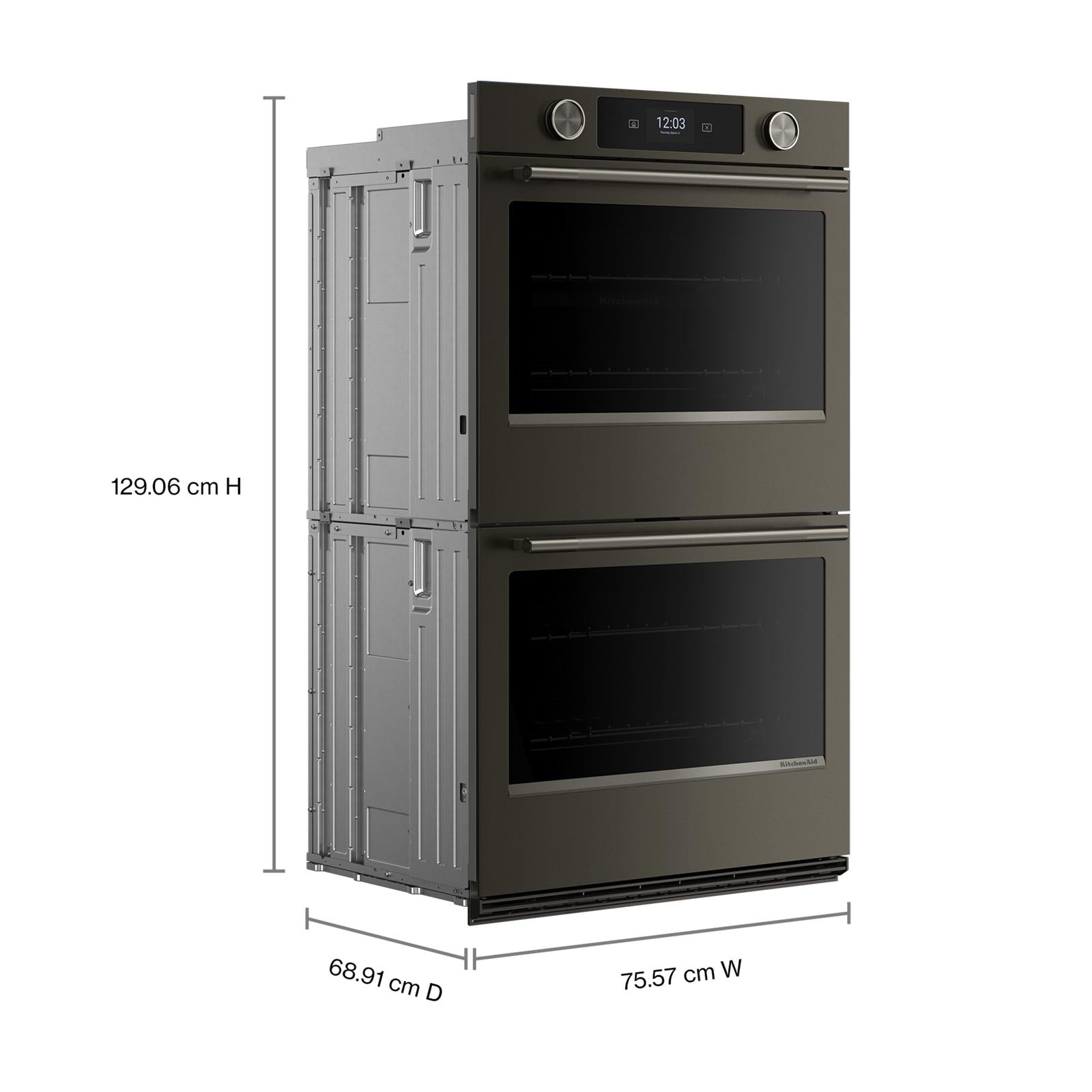 KitchenAid Black Ore 30" Double Wall Oven (10 Cu. Ft) - KOED730SBE