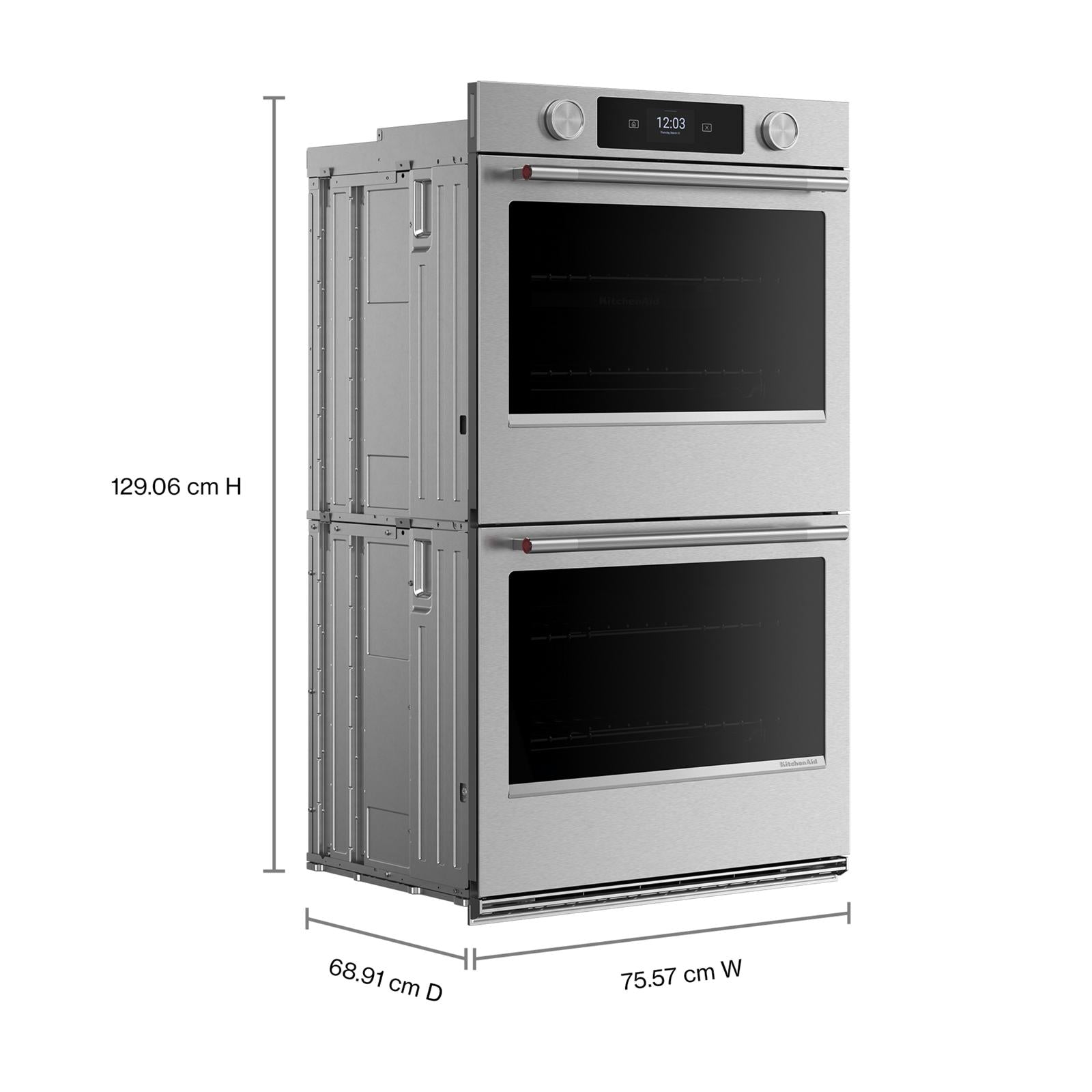 KitchenAid PrintShield Stainless 30" Double Wall Oven (10 cu ft) - KOED730SPS
