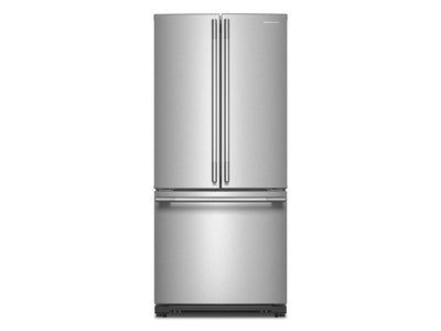 KitchenAid 30" 20.0 Cu. Ft. PrintShield Stainless Steel Standard Depth French Door Refrigerator - KRFF330SPS