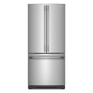 KitchenAid 30" 20.0 Cu. Ft. PrintShield Stainless Steel Standard Depth French Door Refrigerator - KRFF330SPS