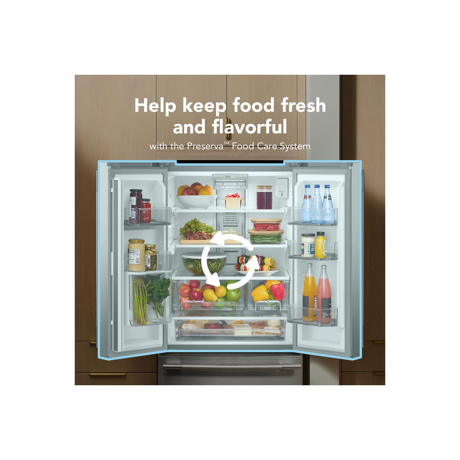 KitchenAid 30" 20.0 Cu. Ft. PrintShield Stainless Steel Standard Depth French Door Refrigerator - KRFF330SPS