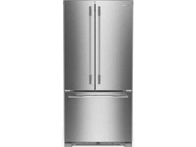KitchenAid 33" 22.0 Cu. Ft. PrintShield Stainless Steel Standard Depth French Door Refrigerator - KRFF333SPS