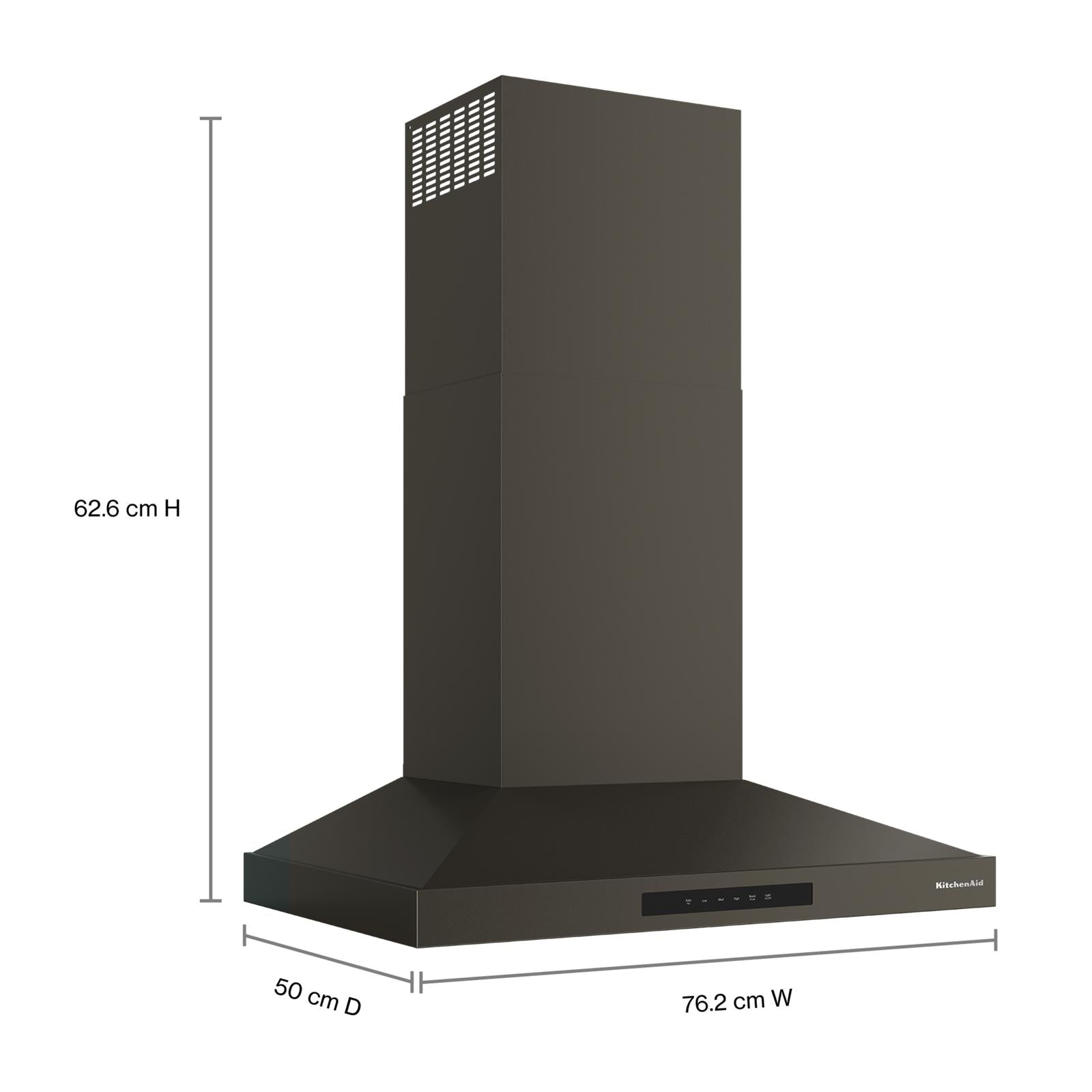 KitchenAid® Black Ore 30" 400 CFM Wall-Mount Canopy Hood - KVWC730SBE