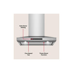 KitchenAid® Stainless Steel 30" 400 CFM Wall-Mount Canopy Hood - KVWC730SSS