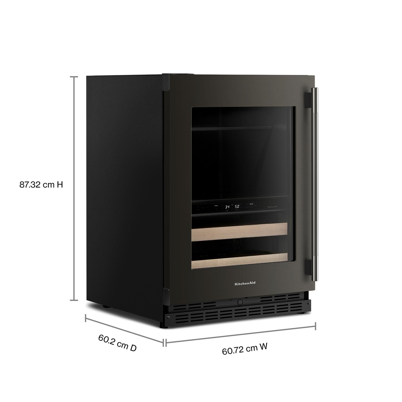 KitchenAid 24" 5.0 Cu. Ft. Black Ore Undercounter Refrigerator - KUBL524SBE