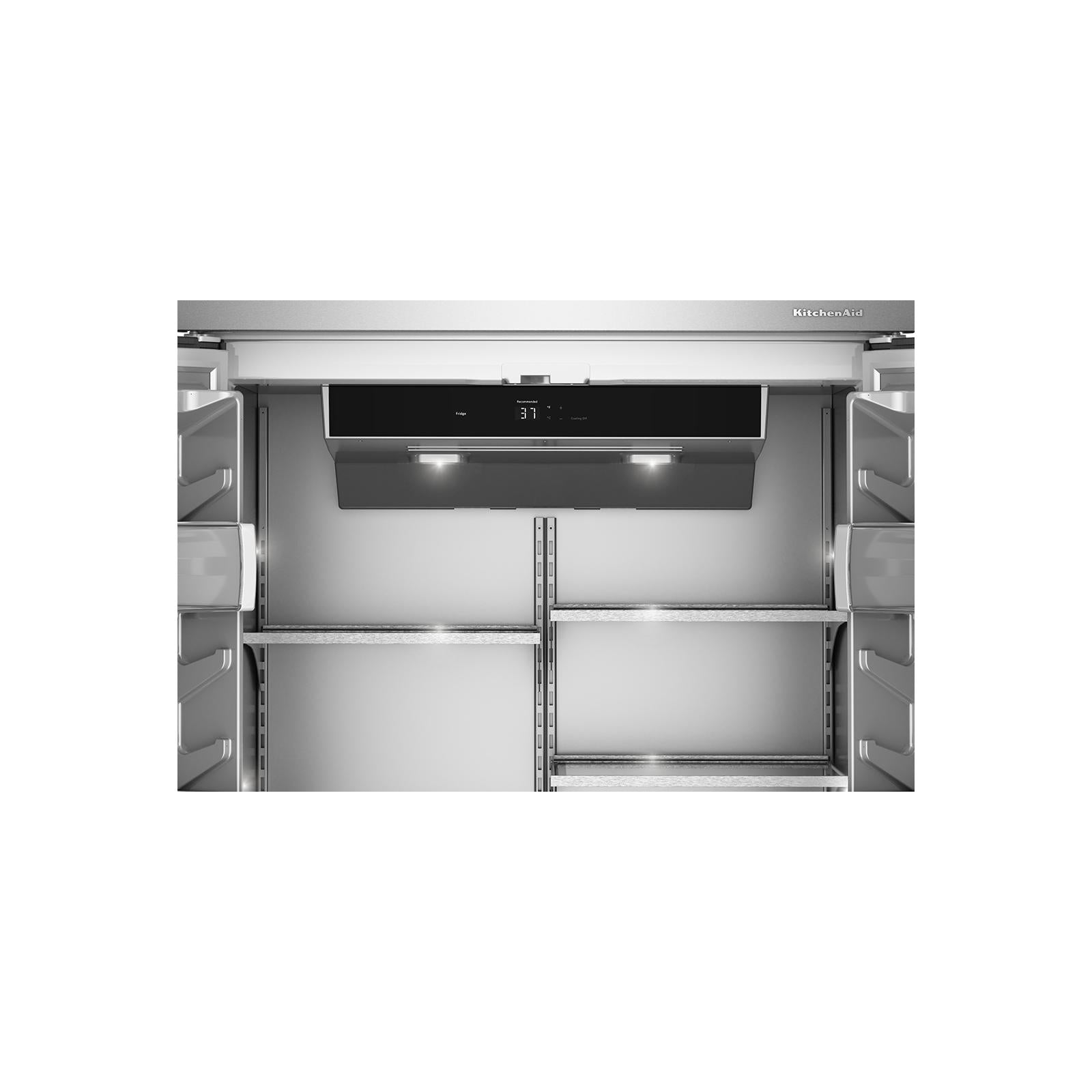 KitchenAid 36" 20.8 Cu. Ft. PrintShield Stainless Steel Built-In French Door Refrigerator - KBFN536SPS