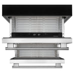 KitchenAid 24" 4.4 Cu. Ft. Black Cabinet with Stainless Steel Doors Undercounter Double-Drawer Refrigerator - KURT524SSB