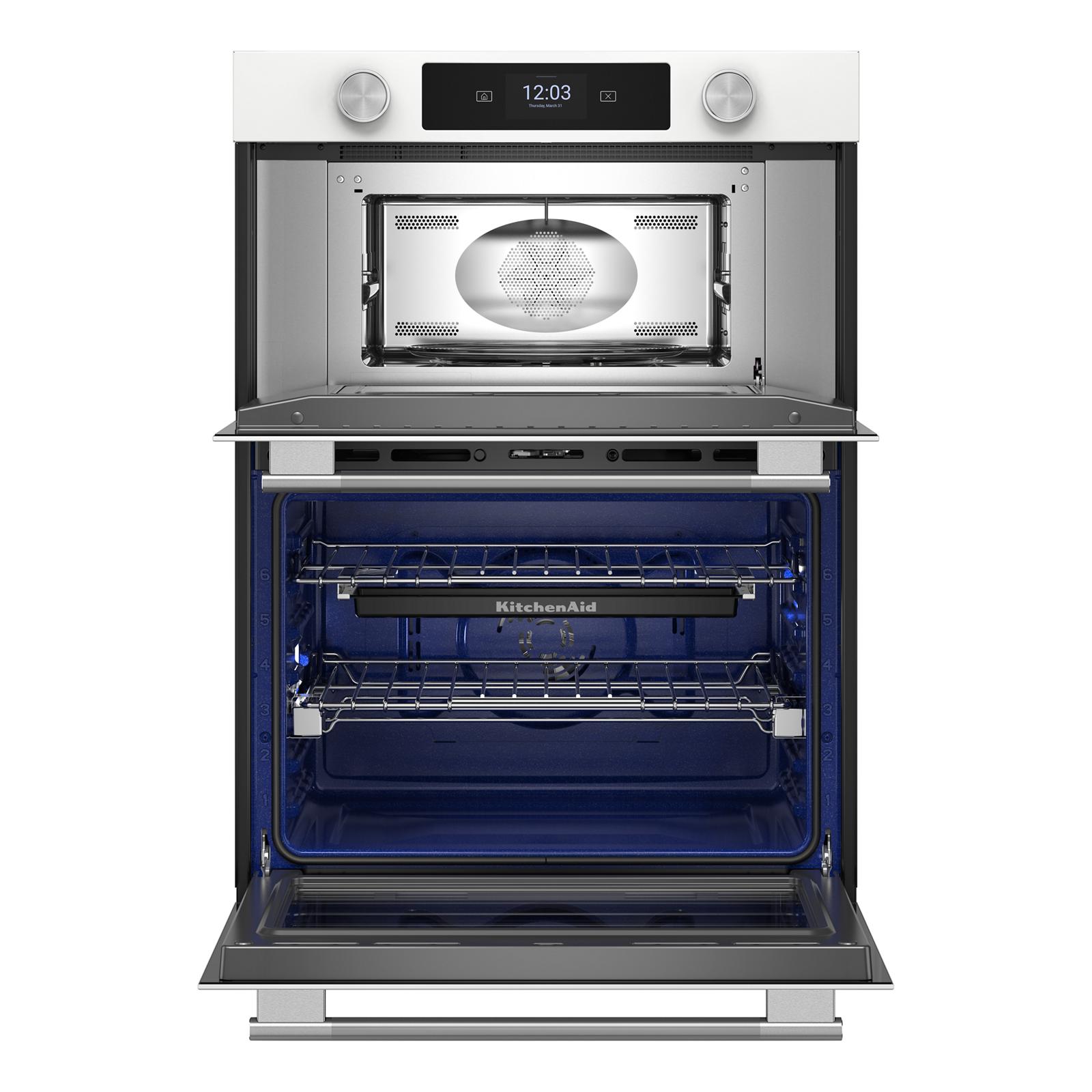 KitchenAid White 30" Wall Oven with Microwave (6.4 cu ft) - KOEC730SWH