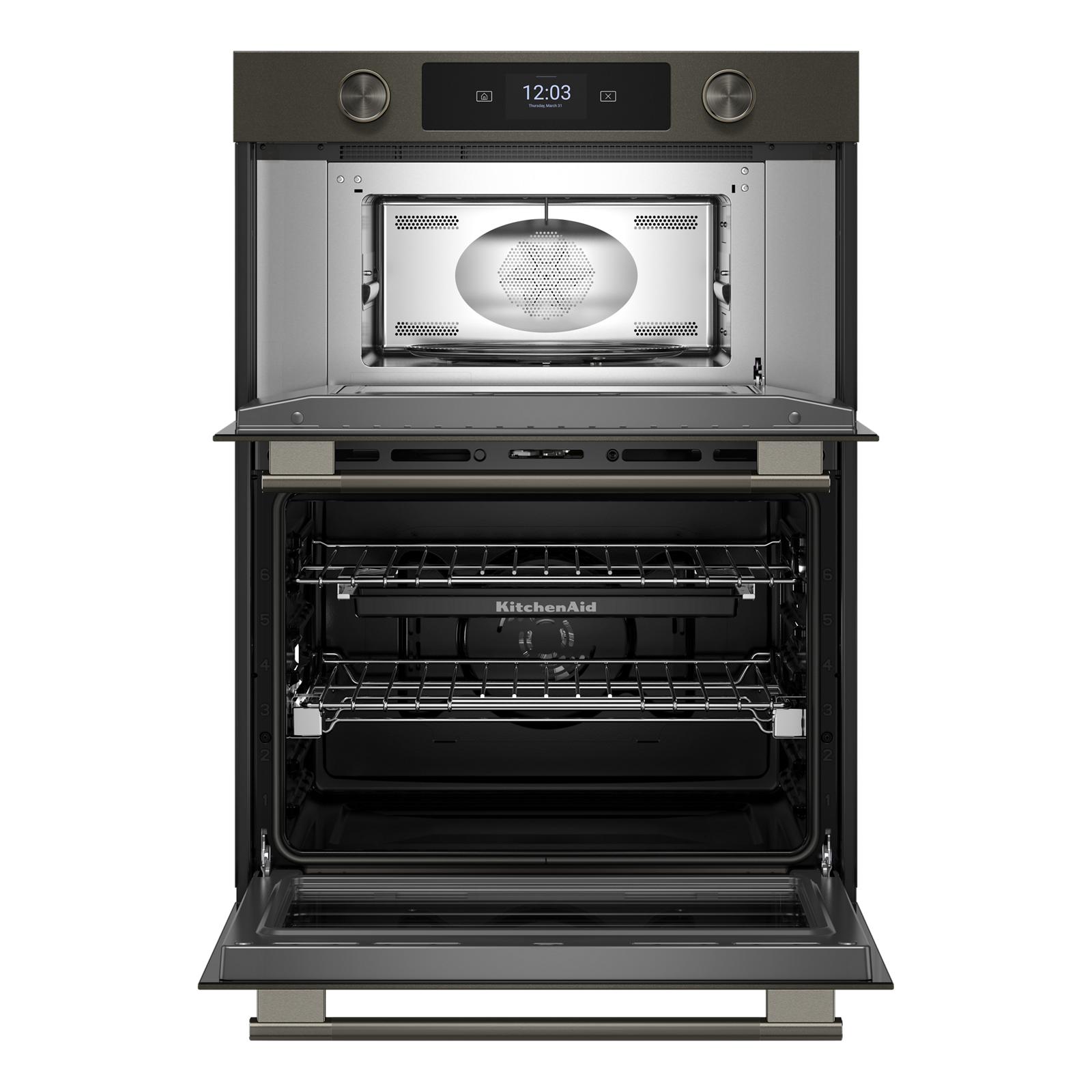 KitchenAid Black Ore 30" Wall Oven with Microwave (6.4 cu ft) - KOEC730SBE