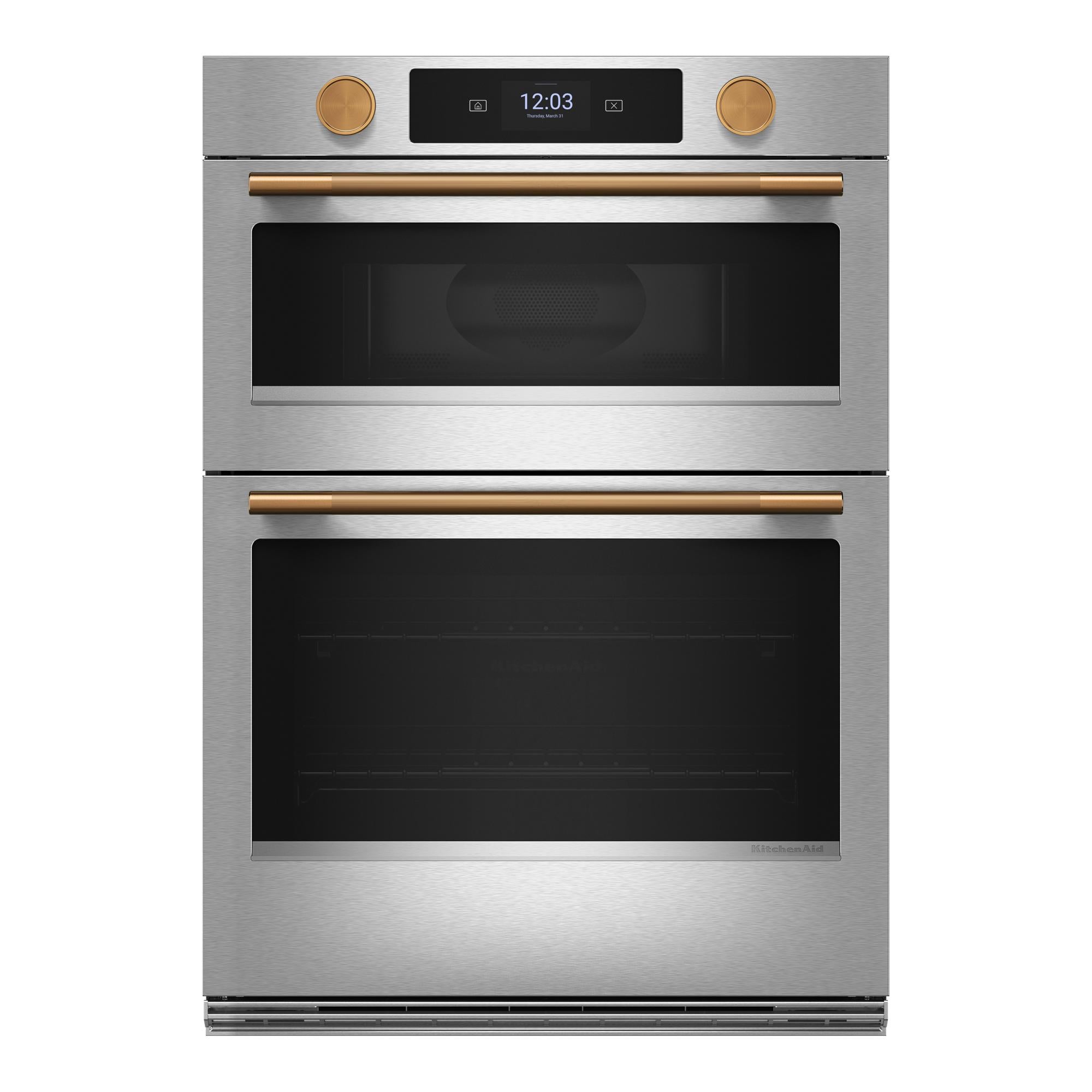 KitchenAid PrintShield Stainless 30" Wall Oven with Microwave (6.4 cu ft) - KOEC730SPS