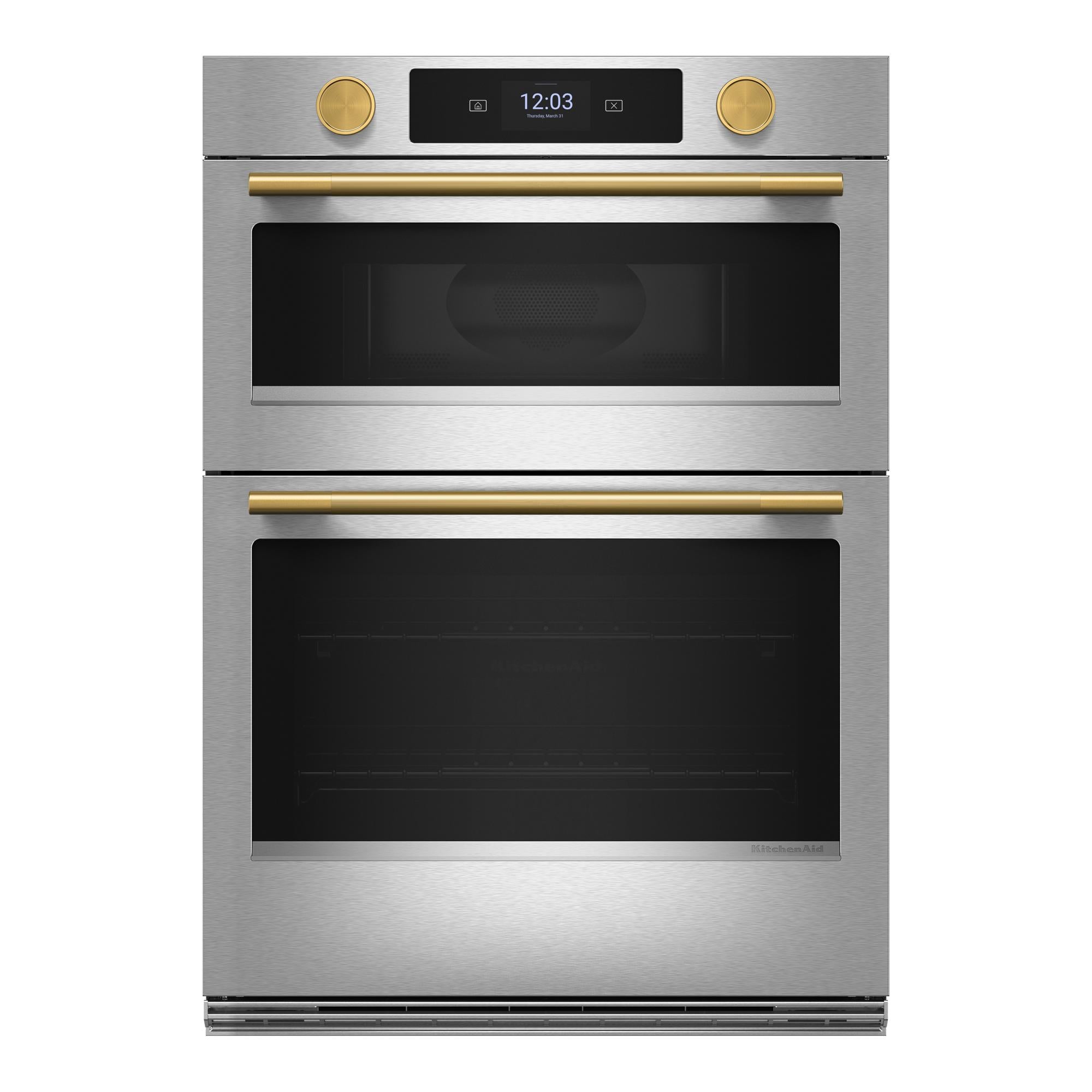 KitchenAid PrintShield Stainless 30" Wall Oven with Microwave (6.4 cu ft) - KOEC730SPS