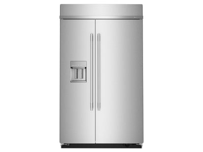 KitchenAid 48" 29.0 Cu. Ft. PrintShield Stainless Steel Built-In Side-by-Side Refrigerator - KBSD748SPS