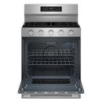 KitchenAid PrintShield™ Stainless Finish Freestanding Smart Gas Convection Range (5.0 Cu. Ft.) - KFGS330TPS