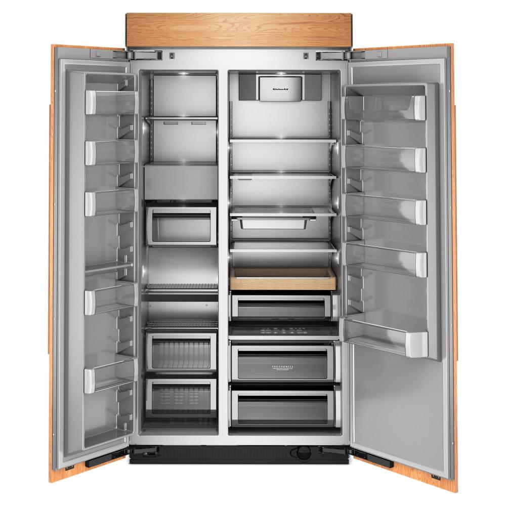 KitchenAid 42" 26.0 Cu. Ft. Panel-Ready Built-In Side-by-Side Refrigerator with Platinum Interior – KBSN742TPA