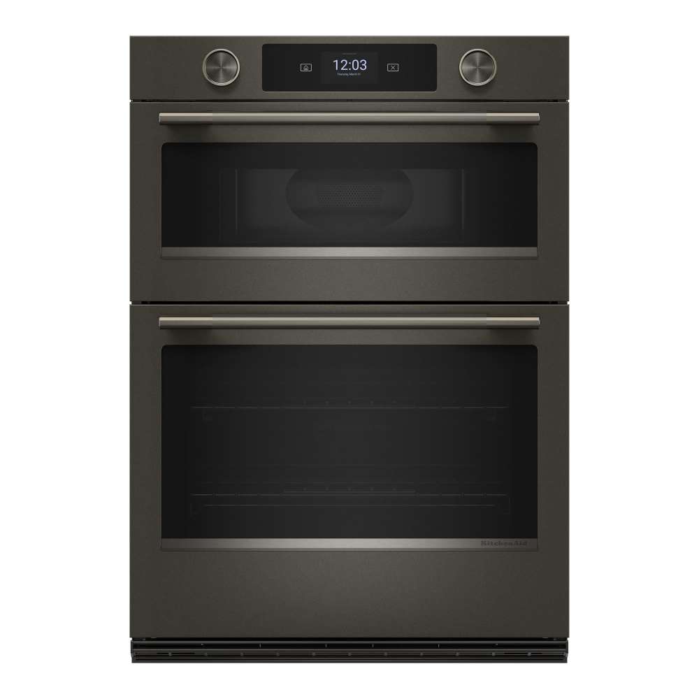 KitchenAid Black Ore 30" Wall Oven with Microwave with Intelligent Cooking Camera (5 cu ft) - KOEC930SBE
