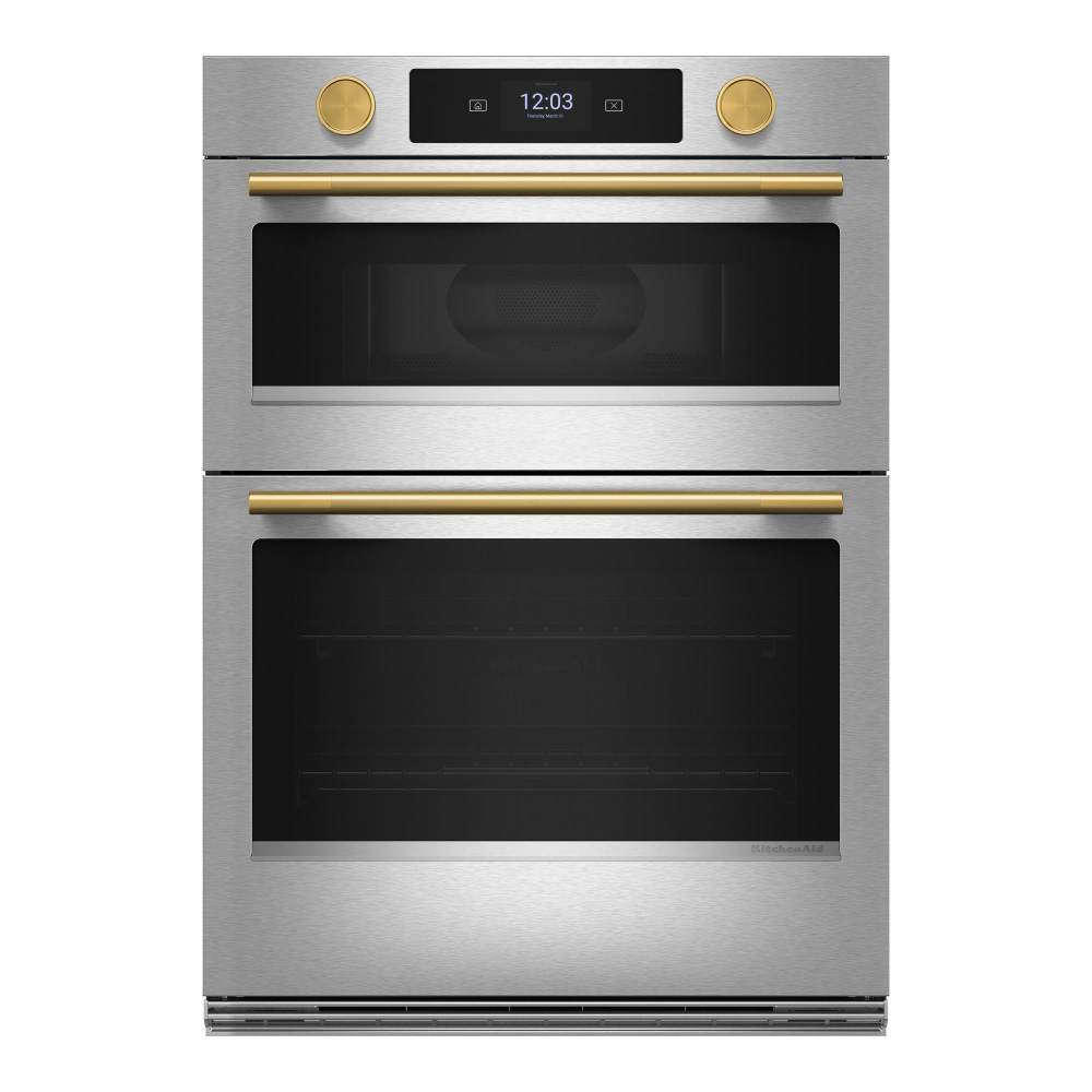 KitchenAid PrintShield™ Stainless 30" Wall Oven with Microwave with Intelligent Cooking Camera (5 cu ft) - KOEC930SPS