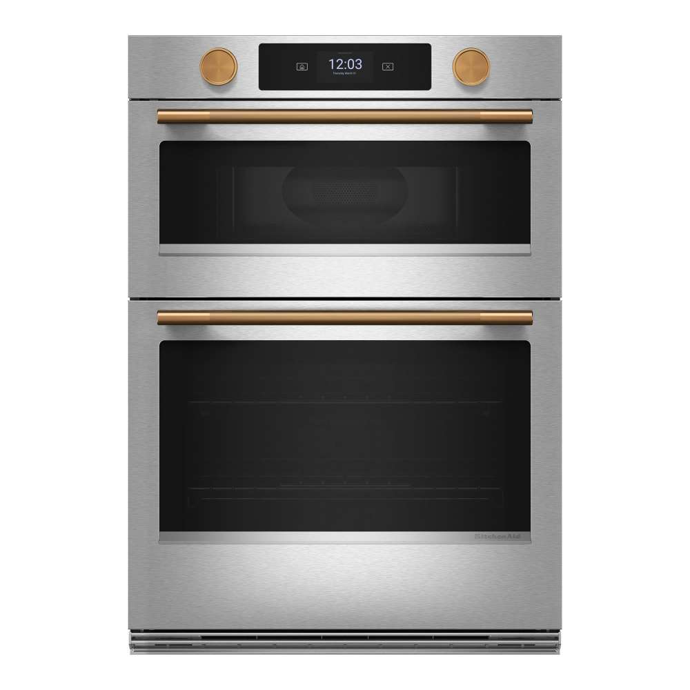 KitchenAid PrintShield™ Stainless 30" Wall Oven with Microwave with Intelligent Cooking Camera (5 cu ft) - KOEC930SPS