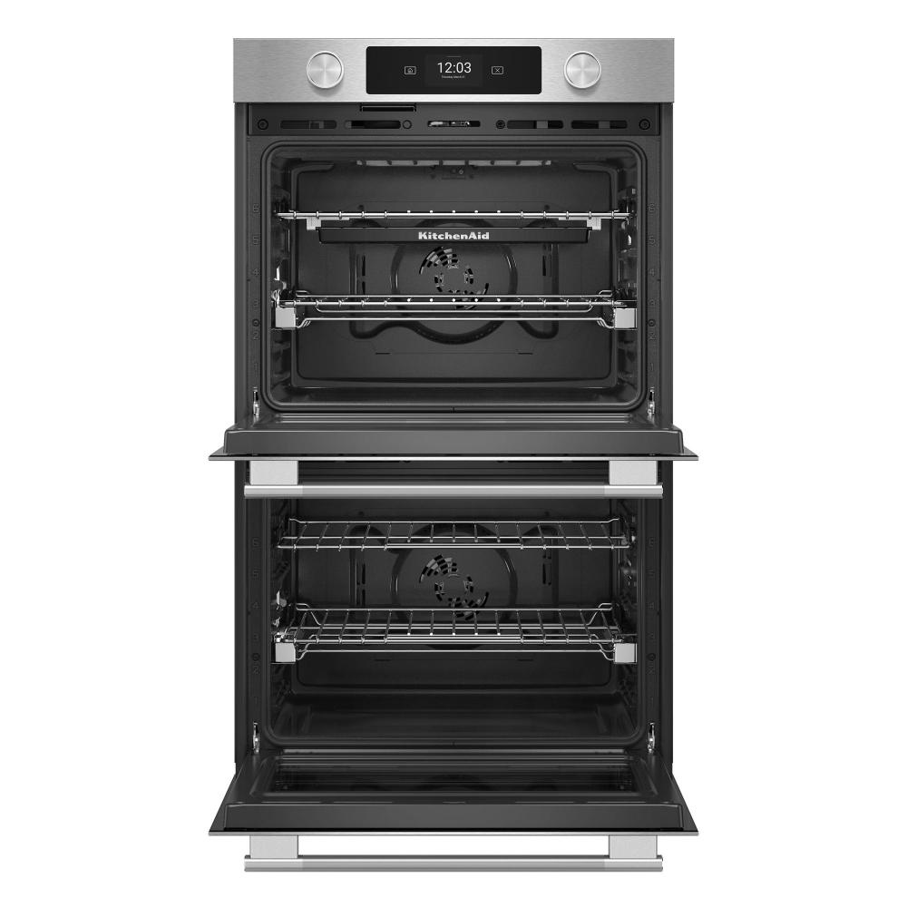KitchenAid PrintShield™ Stainless 30" Smart Electric Double Wall Oven with Intelligent Cooking Camera (10 Cu. Ft.) - KOED930SPS