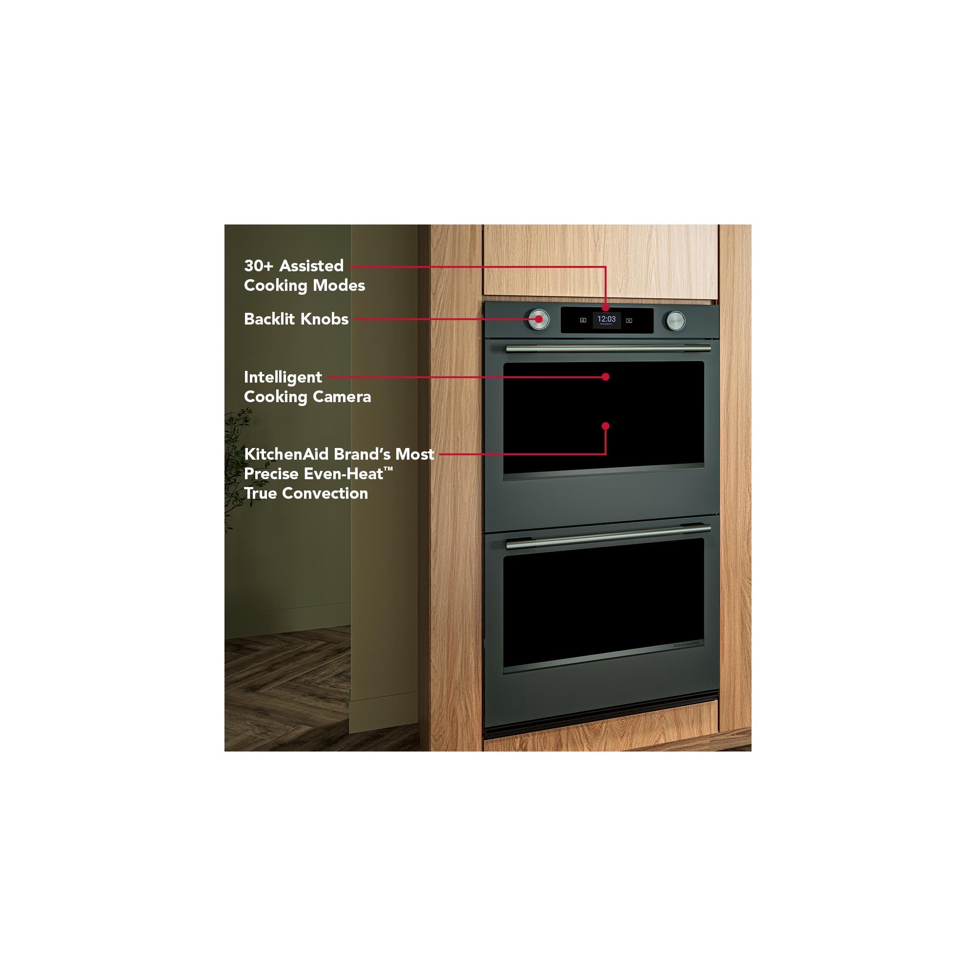 KitchenAid Juniper 30" Smart Electric Double Wall Oven with Intelligent Cooking Camera (10 Cu. Ft.) - KOED930SJP--