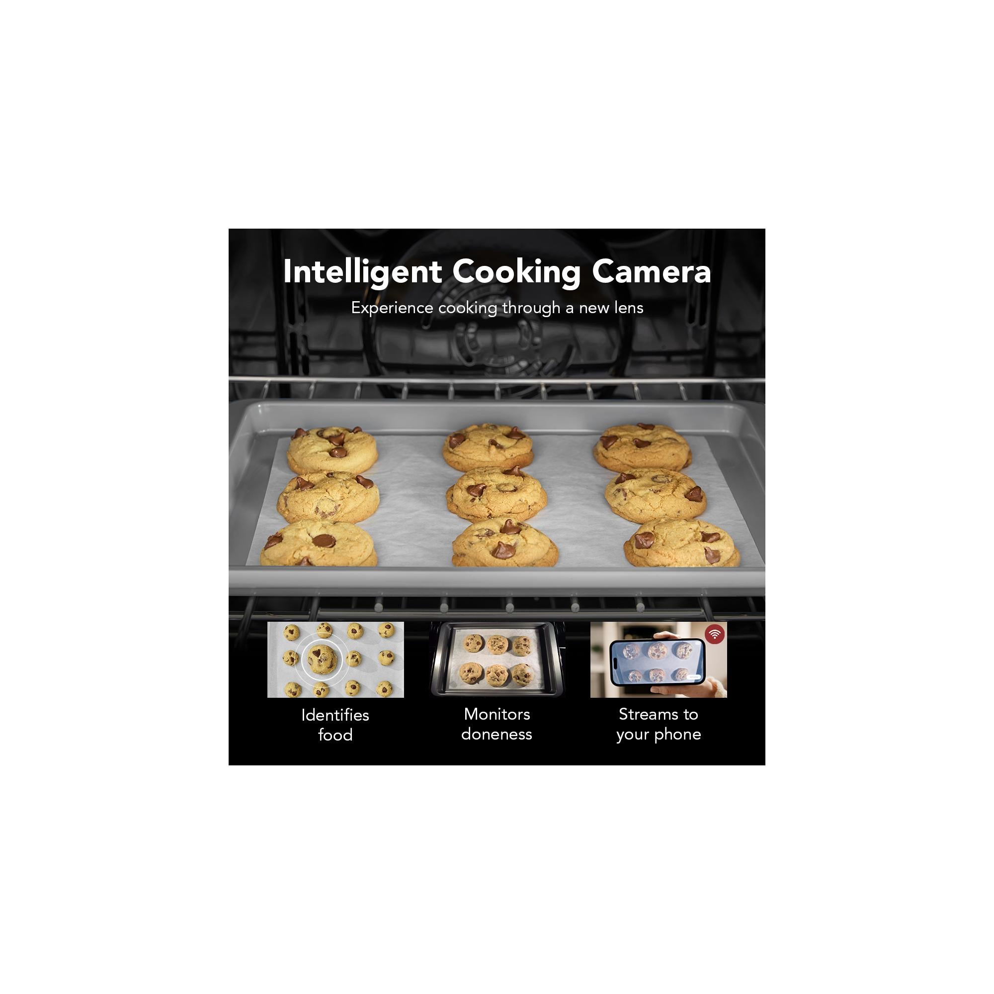 KitchenAid Black Ore 30" Wall Oven with Intelligent Cooking Camera (5 cu ft) - KOES930SBE--