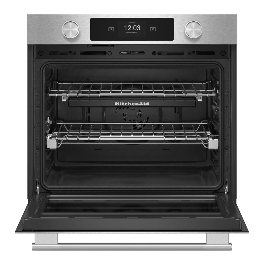 KitchenAid PrintShield™ Stainless 30" Wall Oven with Intelligent Cooking Camera (5 cu ft) - KOES930SPS