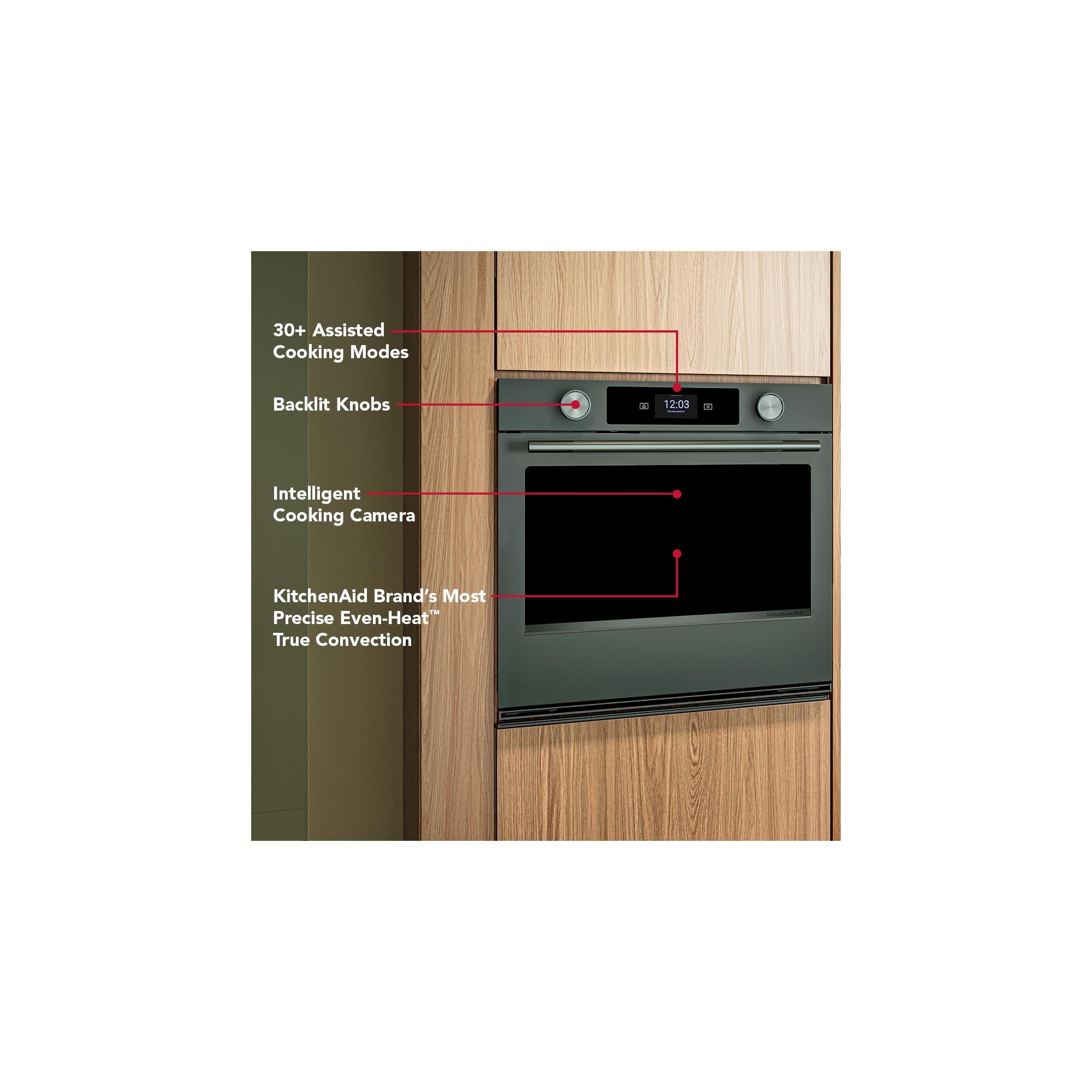 KitchenAid Juniper 30" Wall Oven with Intelligent Cooking Camera (5 Cu. Ft.) - KOES930SJP--