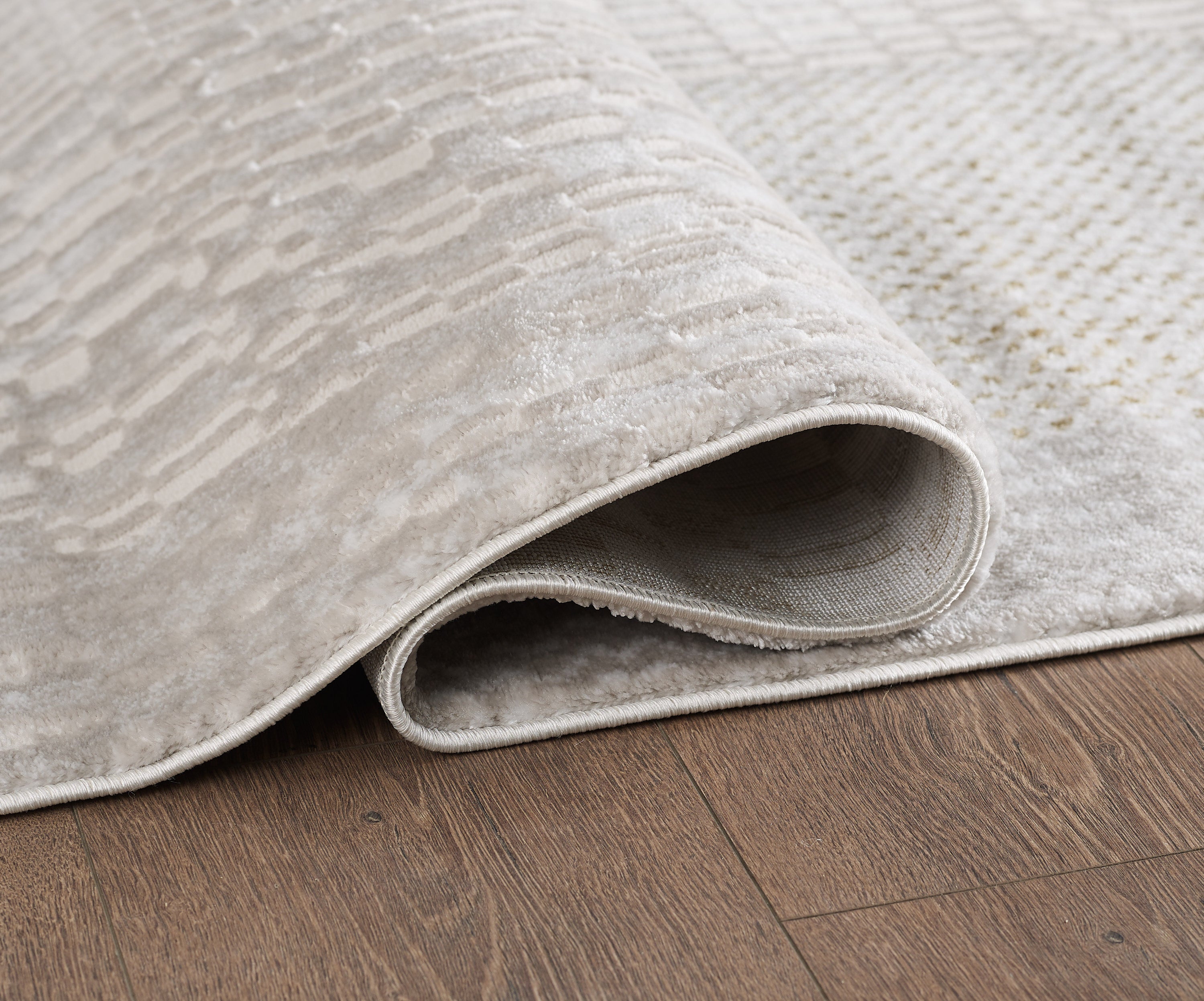 Merinos Lazer 6'6" x 9'5" Area Rug - Cream, Beige