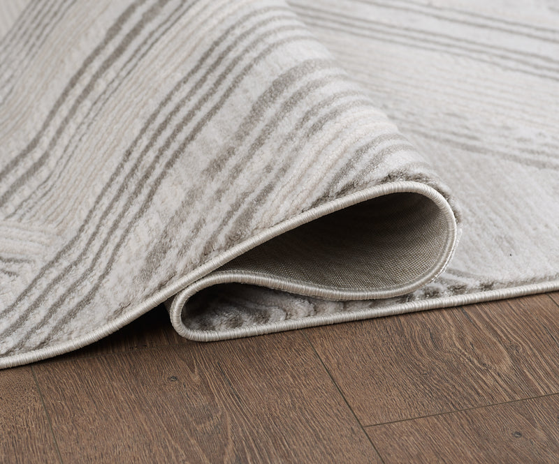 L2 Decor Lazer Area Rug 5' x 8' with Underpad - Cream | Leon's