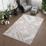 Merinos Lazer 5'3" x 7'5" Area Rug - Cream