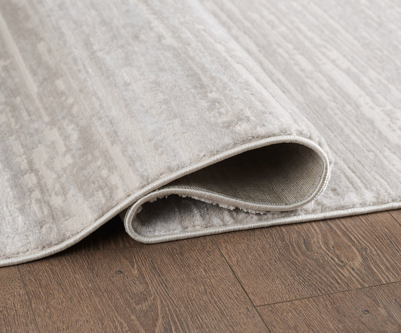 L2 Decor Lazer Area Rug 8' x 11' with Underpad - Cream, Beige, Grey ...