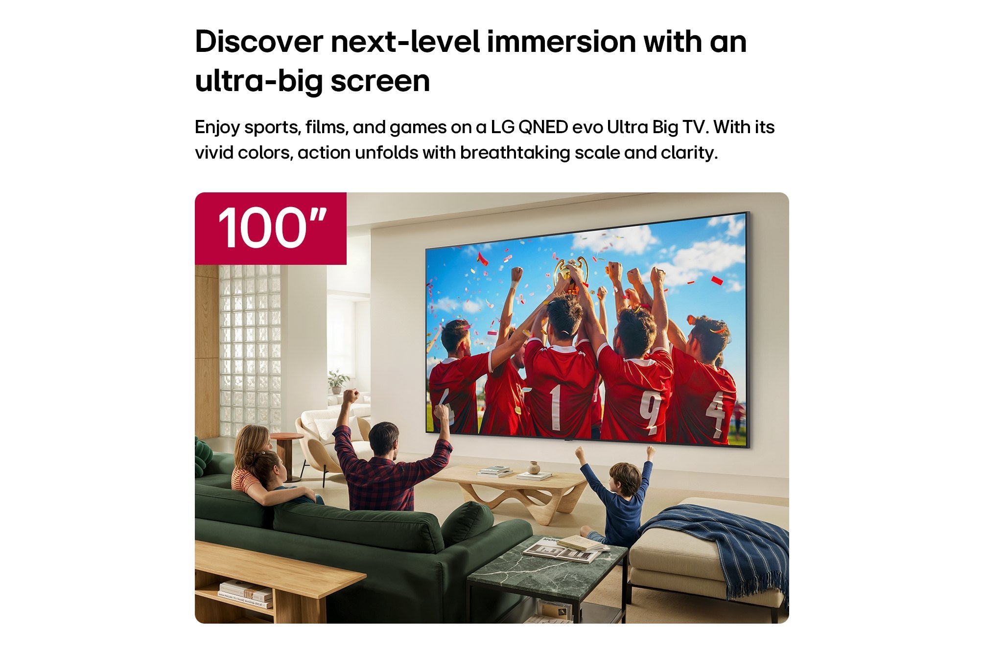 LG 100" QNED evo AI QNED84 Mini LED 4K webOS TV - 100QNED84BU.ACC--