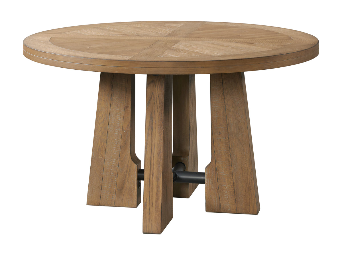 Landmark 5-Piece Round Dining Set - Brown, Beige