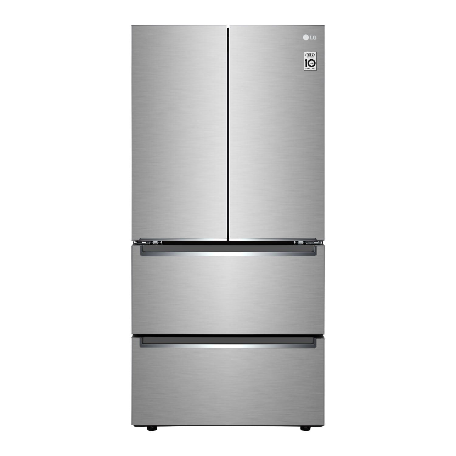 LG 33" 19 Cu. Ft. Smudge Resistant Stainless Steel Counter-Depth 4-Door French Door Refrigerator - LRMNC1803S