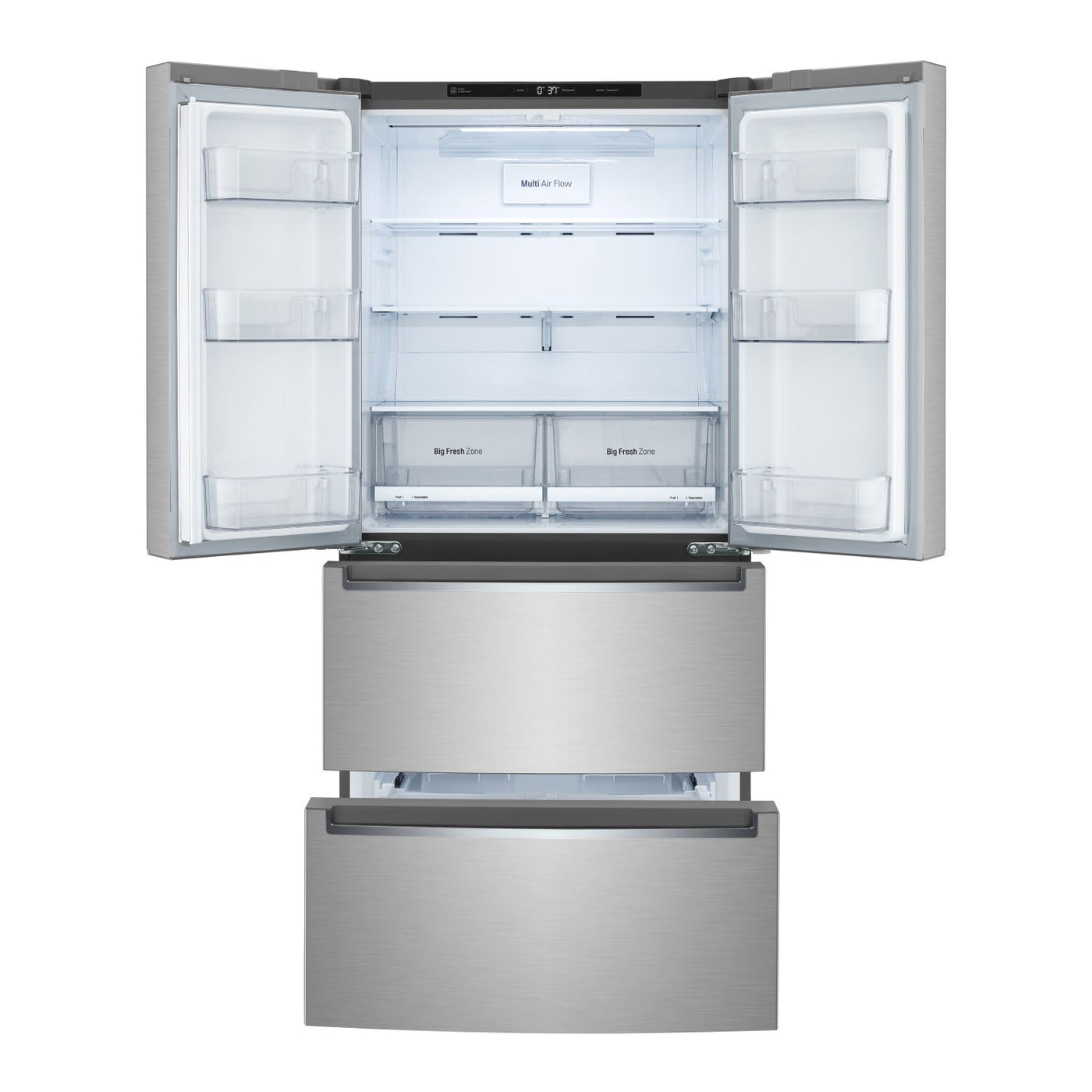 LG Smudge Resistant Stainless Steel 33" Counter Depth 4-Door Refrigerator (19 Cu.Ft.) - LRMNC1803S