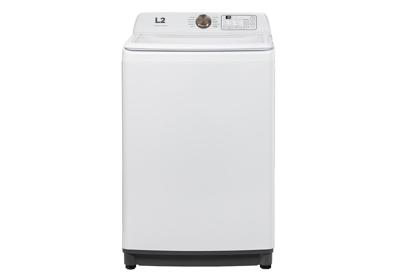 L2 White Top Load Washer with French Display (5.2 Cu. Ft) - LT52N1BWWCFR